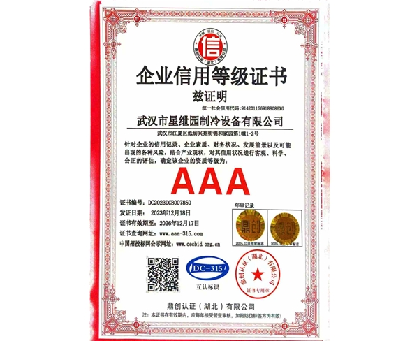 企业信用等级证书